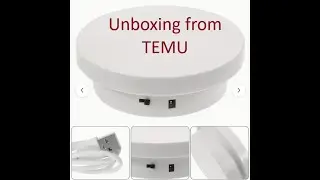Electric Rotating Display Stand 14cm #unboxing #temu