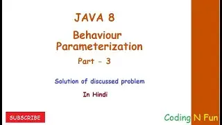 Behaviour Parameterization in java 8 hindi | Strategy Design Pattern | Predicate Java 8