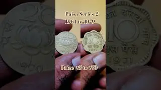 Nickel Brass 10 Paisa & 20 Paisa | Vintage | Coin series-2 1964&ndash;1979 #coin #short #ytshorts #virel