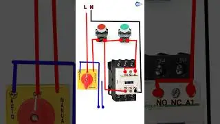 #DOL Starter Auto Manual with Bms start Control Wiring #DOL StartersControlWiring #Shorts #Viral