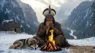 Winter Ambience ❄️ Pan Flute Music for Deep Relaxation | Peaceful Snowy Mountains