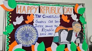 Republic Day bulletin board decoration. 