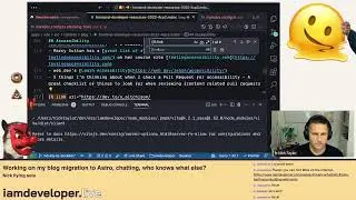 Working on migrating blog to Astro, just chatting