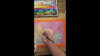 Watercolor Pet Portrait Painting 