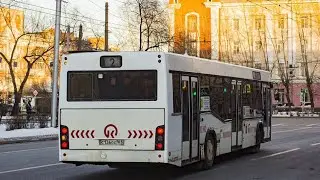 Легендарный информатор! Поездка на автобусе МАЗ 103.465 по маршруту 2 (гос с136ох 161) г.Красноярск