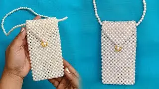 DIY Pearl Handbag | Purse Making at home | How to Make a Beaded Phone pouch | Mobile Case | Bead Bag