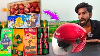 क्या हेलमेट फटेगा ? 😱 Helmet Vs Many Vip Sutli Bomb | 100% Real ? Diwali Crackers Testing 