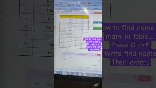 How to find a name in an Excel table...easy trick..🥳#exceltips #excelformula #watsappstatus