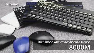 Wireless Multi-Mode Silent Bluetooth 3.0 Keyboard & Mouse RAPOO 8000M