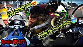 OMG😱 Crazy Street Race Aprilia VS ZX10R | Traffic ⛔ | 50K celebration | Crazy public Reactions😍
