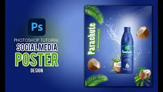 Coconut  Social Media Poster Design in Photoshop | Photoshop Tutorial