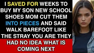 I Saved For Weeks To Buy My Son New School Shoes Mom Cut Them Into Pieces And Said Walk barefoot