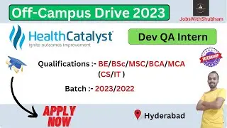 Health Catalyst QA Internships job || Latest Off-Campus 2023 || Yop-2023,2022😍✔️ @jobswithshubham99
