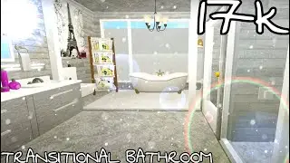 Roblox | Bloxburg Transitional Bathroom 17k (Speed Build)