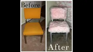 DIY Faux Fur Chair | Super Affordable for under $20