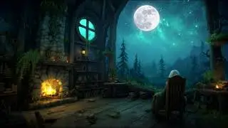 Fantasy Music for Concentration and Focus | Hide From The Rain With Wizard | Rain Ambience