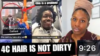 Lady gets spat at for her 4c natural hair