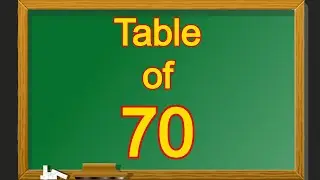 Table of 70 | Multiplication Table Seventy | 70 ka Table | 70 ka Pahada | English me 70 ka Pahada
