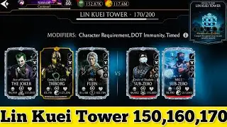 Lin Kuei Tower Boss Battle 150 , 160 & 170 Fight + Rewards MK Mobile