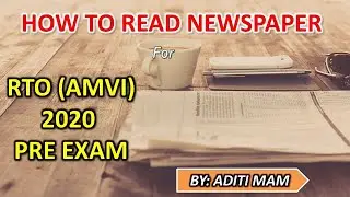 How to read newspaper for AMVI 2020 | Current affairs for amvi pre 2020| amvi rto pre 2020