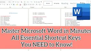Master Microsoft Word in Minutes | Essential Shortcut Keys You NEED to Know @Computerskillsandgk