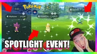 SHINY MURKROW & SHINY GROWLITHE CAUGHT During NEW SPOTLIGHT HOUR EVENT IN POKEMON GO!