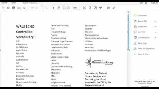 Metadata Creation for the WRLS ECHO Project