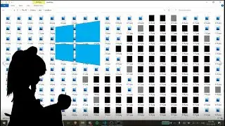 Bad Apple!! played on Windows 10 File Explorer