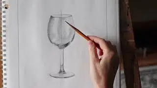 How to draw a Realistic Wine Glass with Pencil | Drawing | Classical Art Foundations