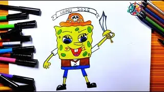 Happy New Year SpongeBob 🎉🧽  Cute New Year Drawing  Lily&rsquo;s Drawing