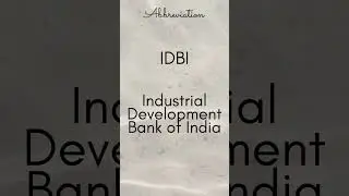 IDBI   Industrial Development Bank of India