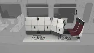 Flexible Abteile f&uuml;r Velo und Gep&auml;ck im SOB FLIRT (Animation)