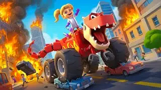 ¡El CAMIÓN T-REX MALVADO causa caos en Animaciudad! ¡Ayuda Equipo de Rescate! | Equipo de Rescate