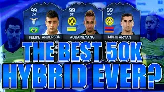 FIFA 16 THE MOST OVERPOWERED 50K HYBRID EVER?(FIFA 16 SQUAD BUILDER!)