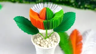 Independence Day Craft | Independence Day Craft Easy | Paper Flowers | Paper Lotus Flower Making