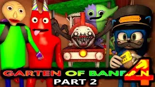 GARTEN OF BANBAN 4 PART 2 Ft. SONIC & BALDI Roblox CHALLENGE Minecraft Animation Choo choo Charles