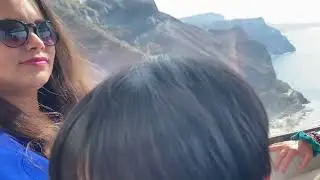 Santorini Greece cable car experience