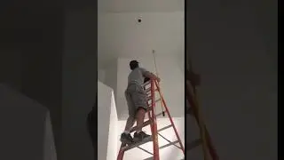 Changing Light Bulb at a Tall Ceiling Time-Lapse