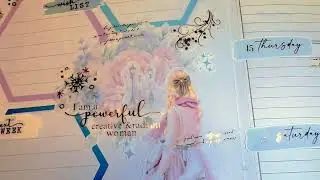 Pastel winter + rose gold sparkle = pure planner magic ✨🎄❄️ This @ArcherandOlive B6 spread
