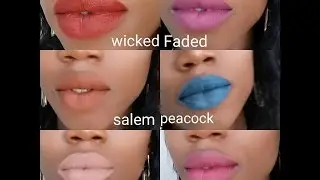 Lime Crime Velvetines Lip Swatches on Dark Skin