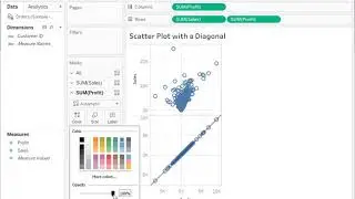 Tableau Mini Tutorial: Add a Diagonal to Scatter Plot