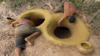 How To Challenge Build Secret Temple Underground House And Temple Swimming Pools