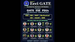 Eeci GATE's - GATE 2025 Results - Best GATE Coaching in Chennai