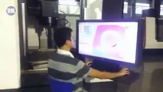 DM's FlexPanel: Sit/Stand Operator Panel mounted on a Rotate and Swivel Arm