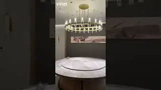 Olivia Round Chandelier@vidirlighting #Sophisticatedstyle#Solidbrass#Smoothtexture