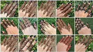 Simple unique style😱 finger mehndi designs  ll finger mehndi designs ll