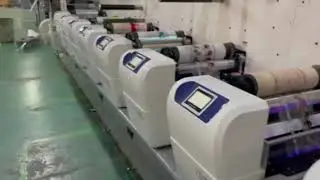 Inline Flexo Printing Machine for 2-layer transparent film materials, high accuracy registration