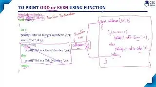 Function Example Odd or Even Number | Function | Lec 92 | C Programming Tutorials