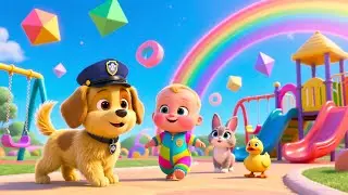 Police Puppy And Baby | Fun Police Dog Song for Kids | Rescue Adventure Nursery Rhyme 🐶🚓