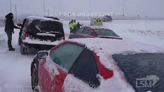 02-02-2022 Chicago to Indianapolis-Winter storm stuck ambulance, slide offs, accidents travel mayhem